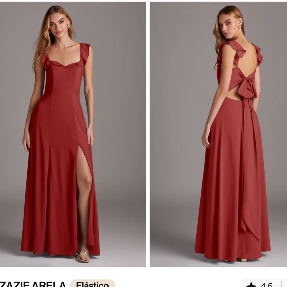 Azazie Red Sweetheart Maxi Gown for Prom